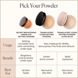 Translucent Loose Setting Powder – 24HR Shine Control, Soft Matte Finish & No Flashback - Mint