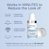 Plexaderm Rapid Reduction Eye Serum – Temporary Under-Eye Smoothing Serum for Bags, Fine Lines, Wrinkles, Dark Circles & Crow’s Feet – Pump