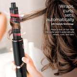 FlexStyle Hair Styling System – Portable Hair Dryer, Curler, Volumizer & Blow Dryer Brush with 6 Styling Tools – Black / HD440BK