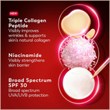 Hydrating Anti-Aging Face Moisturizer with SPF 30, Niacinamide & Peptides for Firming & Wrinkle Care